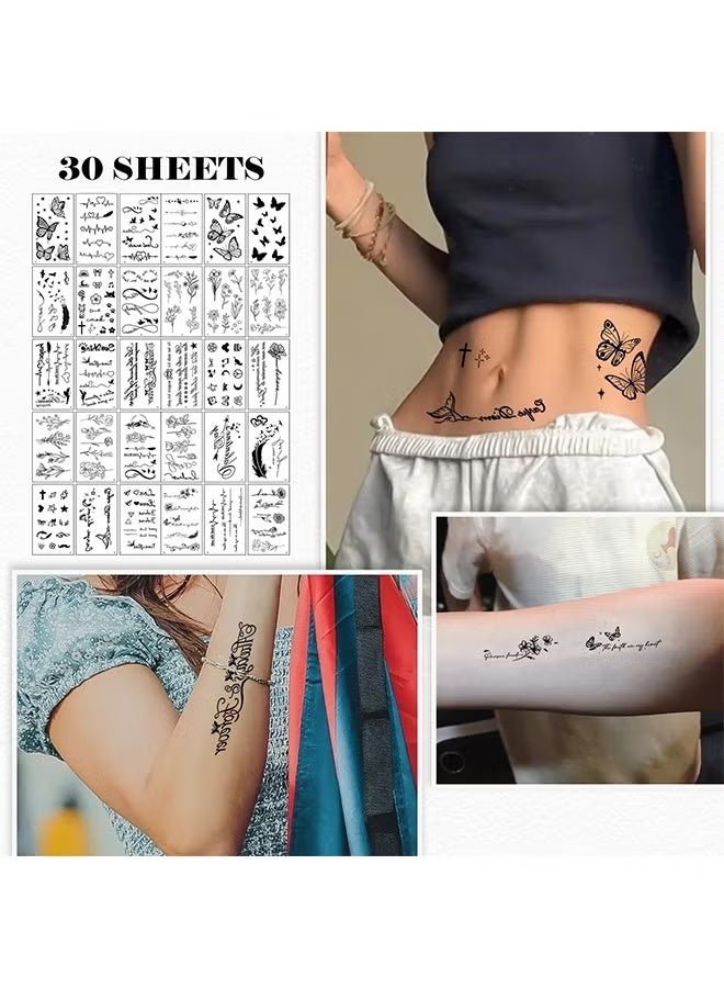 MANBO 30 Designs Disposable Temporary Tattoos,  Toy Tattoo Stickers - Image 5